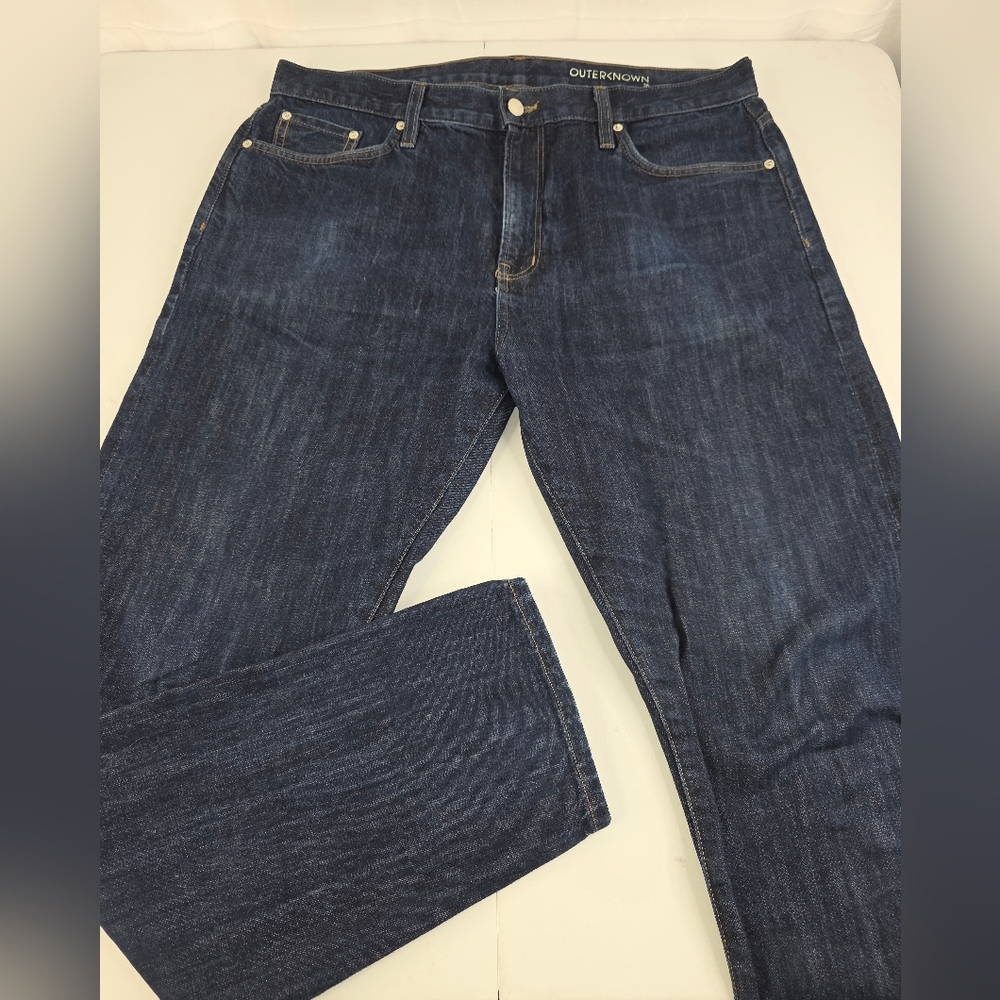 Outerknown Men's Jeans Dark Wash Blue Size 36X32 Straight Leg B-2968